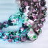 Black Bouquet | .925 Sterling Silver | Firefly Glass Diamond Hearts Bracelet